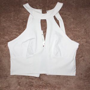 Plunge Halter Crop Top